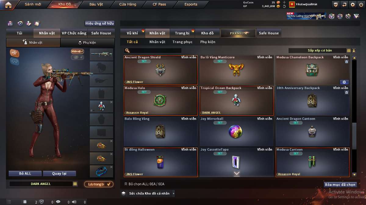 shop acc cf uy tin gia re